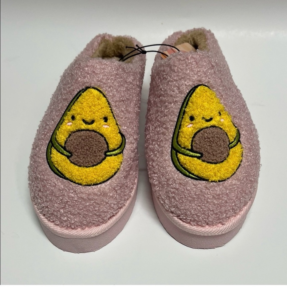 Ella & Joy Platform Slippers Avocado Blush Pink - Picture 4 of 8